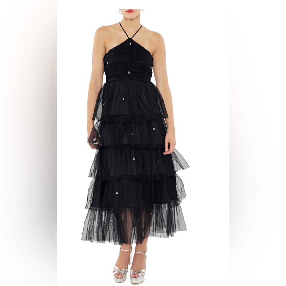 LIKELY Shane tiered tulle maxi dress